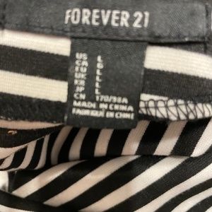 Forever 21 black/white 2-piece top & skirt